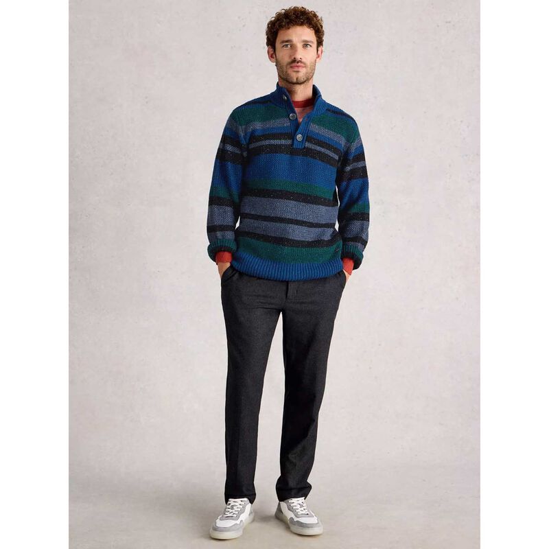White Stuff Berkley Button Neck Stripe Jersey image number 3